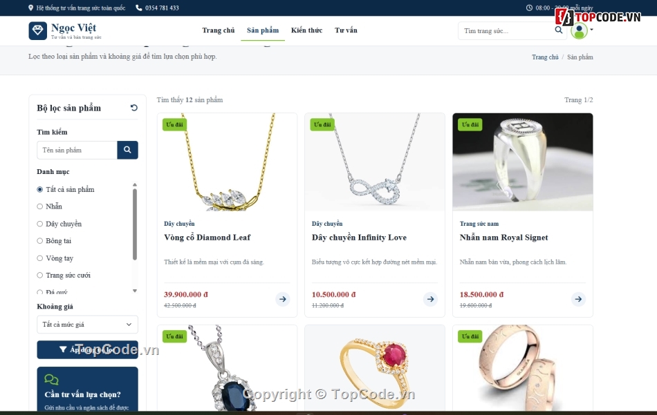 tư vấn,web tư vấn,web trang sức